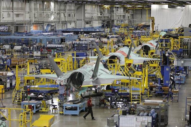 Lockheed Martin manufactures the F-35 Joint Strike Fighter in west Fort Worth, Texas.