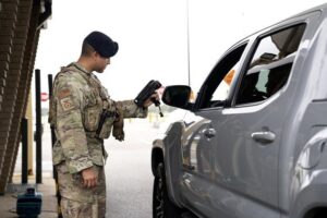 Pass Road Gate on Keesler Air Force Base