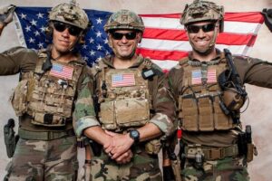 (From left) Gunnery Sgts. Daniel Draher and Joshua Negron, and CPO Eric Gilmet -- the MARSOC 3.