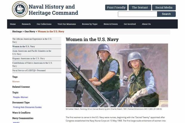 Naval History and Heritage Command’s web portal on women in the U.S. Navy.