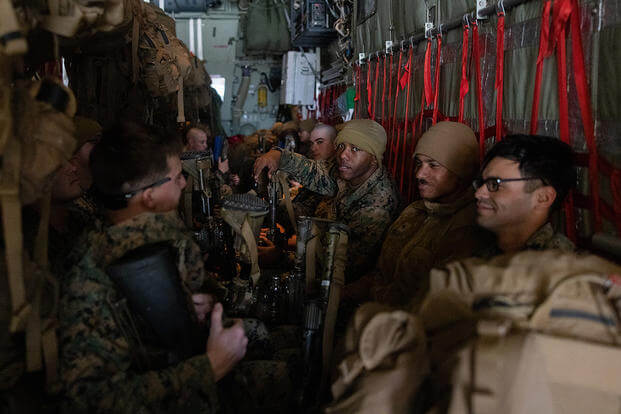 U.S. Marines depart for Naval Station Guantanamo Bay