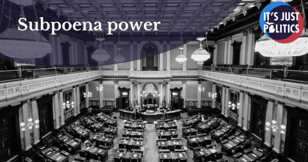 Rare subpoena issued in Lansing; Former AG Mike Cox jumps into MI governor race