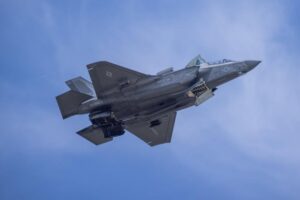U.S. Marine Corps Maj. Zachary Ybarra performs aerial maneuvers during an airshow demonstration practice at Marine Corps Air Station Beaufort, South Carolina.
