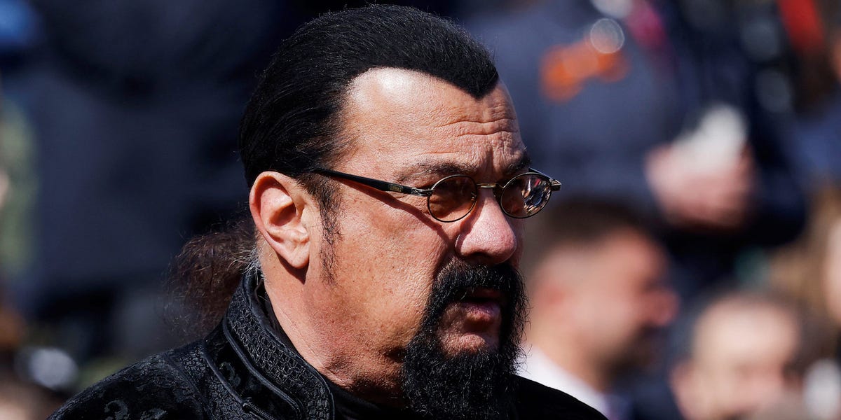 Steven Seagal Attended Putin's Victory Day Parade Next to Biker Gang
