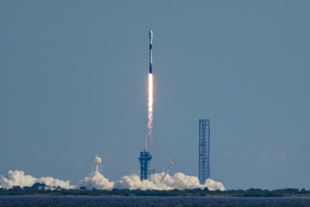 SpaceX Falcon 9 rocket launches from Kennedy Space Center