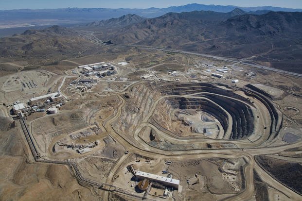 MP Materials mine in Mountain Pass, Calif.