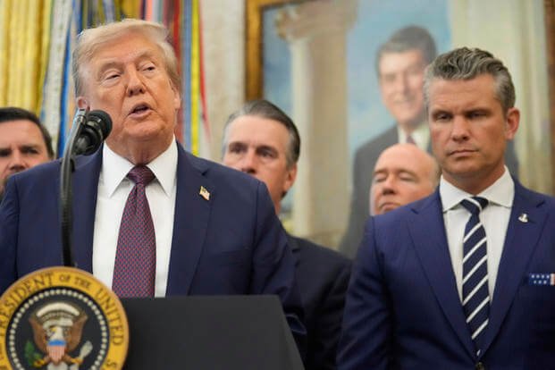 President Donald Trump and Defense Secretary Pete Hegseth