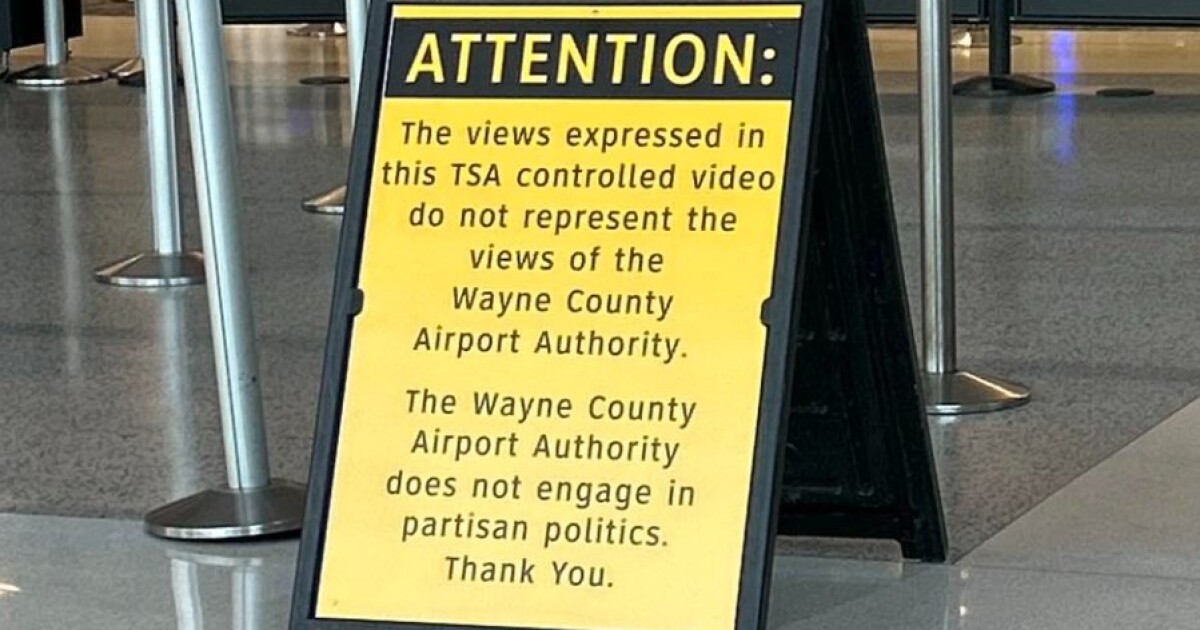 Detroit Metro Airport asks TSA to stop showing partisan video blaming federal government shutdown on Democrats