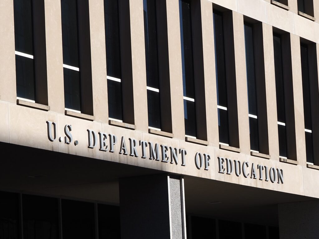 The Lyndon Baines Johnson Department of Education Building pictured in November 2024. (Photo by Shauneen Miranda/States Newsroom)
