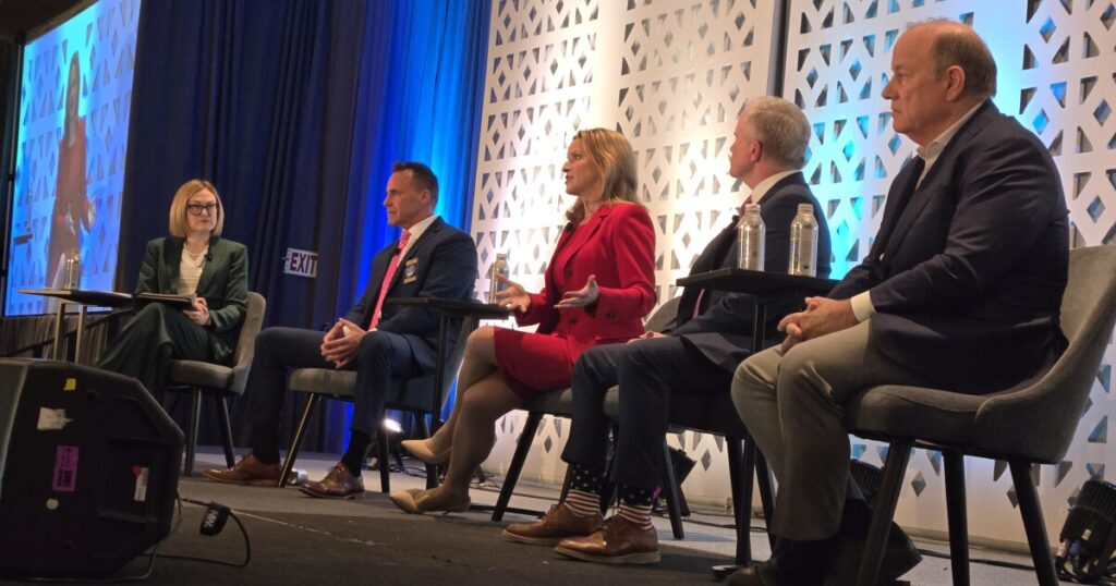 Michigan candidates for governor talk to MEA crowd