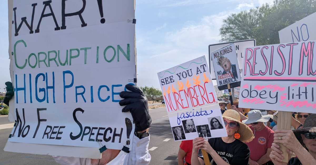No Kings protests against Trump held across Arizona