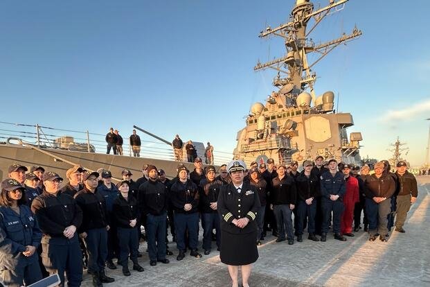 USS Ross Departs Naval Station Norfolk