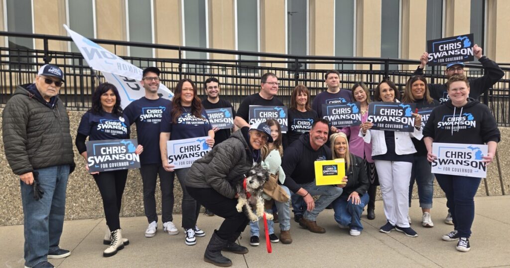 Chris Swanson files nominating paperwork in campaign for governor