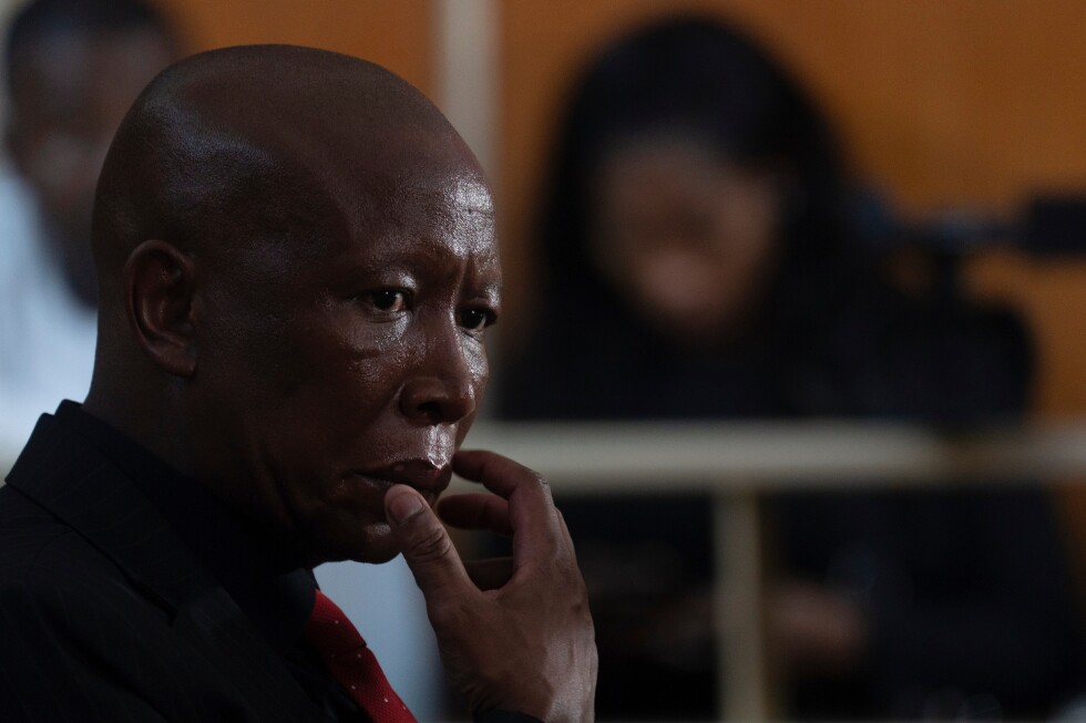 South African politician Julius Malema sentenced to 5 years