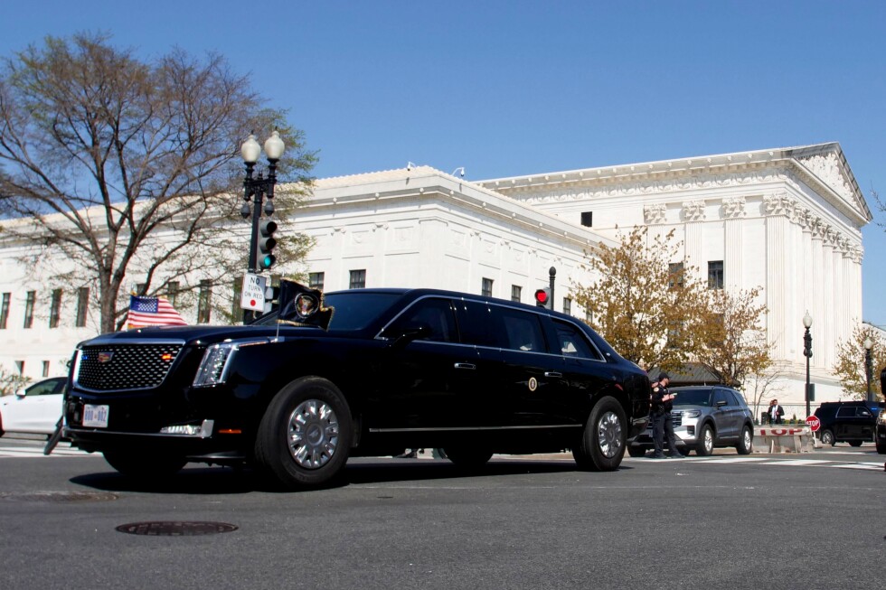 Trump takes a front-row seat for oral arguments at Supreme Court