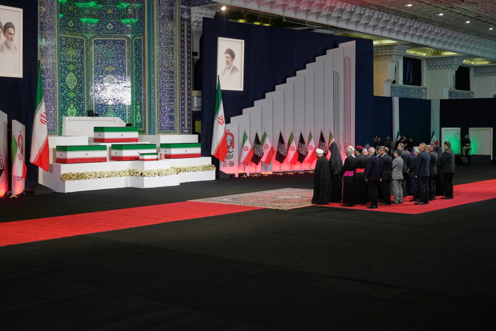 Supreme leader Ayatollah Ali Khamenei's casket on display in Tehran ahead of dayslong funeral