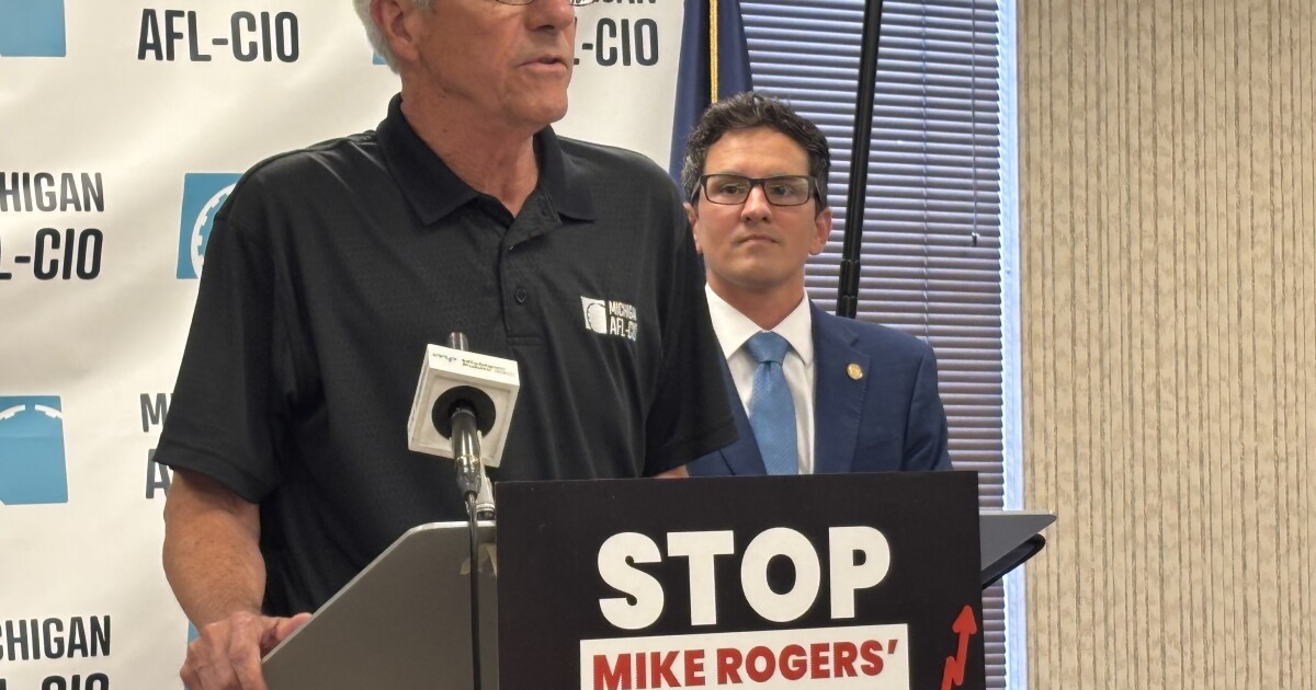 AFL-CIO slams Republican U.S. Senate candidate Mike Rogers for support of Trump economic policies