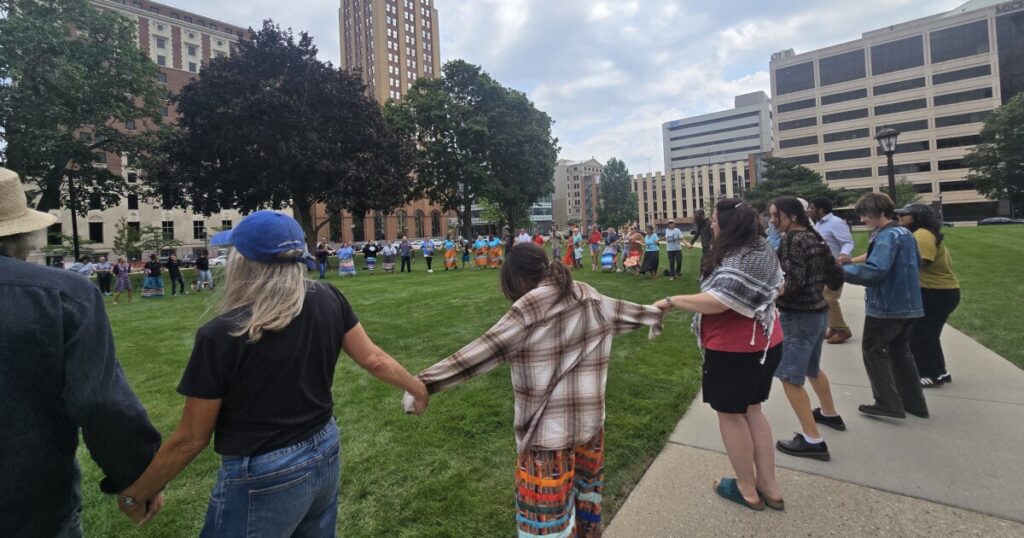 Indigenous groups rally against Line 5 at state Capitol
