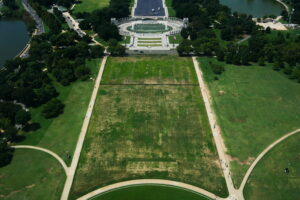 Trump blames vandals for damaged grass where he held July 4 celebration