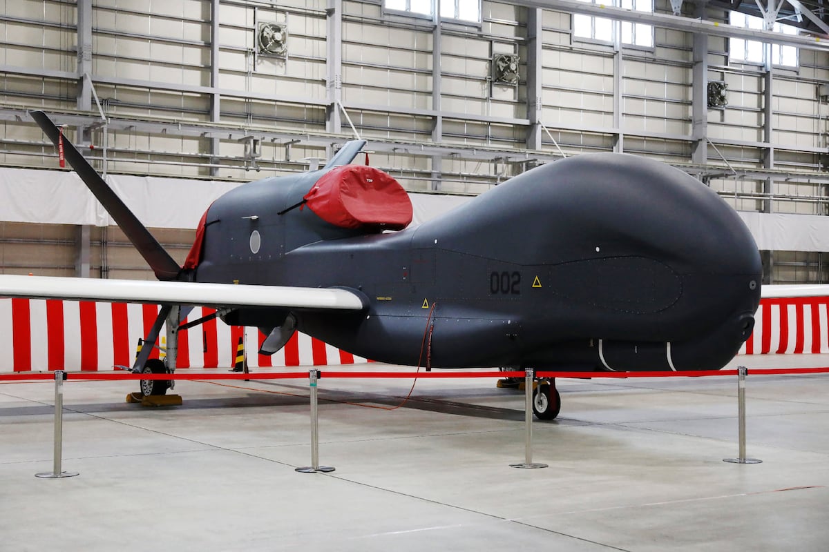 Japanese Global Hawk drone splashes down in crash