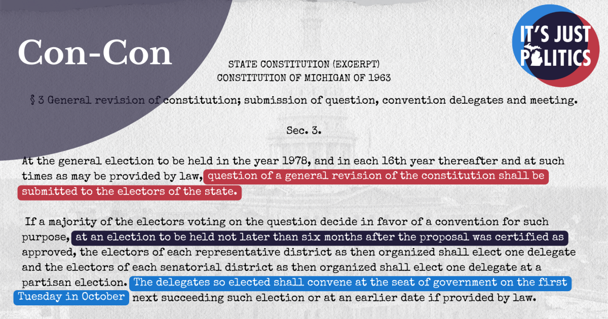 A vote to completely rewrite Michigan’s Constitution? What to know about the “Con-Con.”