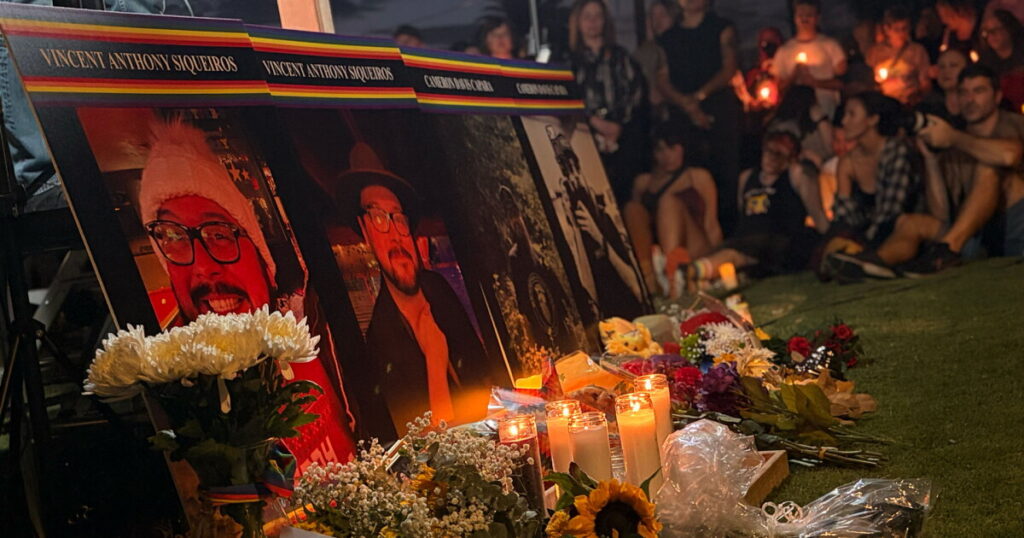 Hundreds gather at Tucson vigil to honor 2 men killed in anti-LGBTQ hate crime