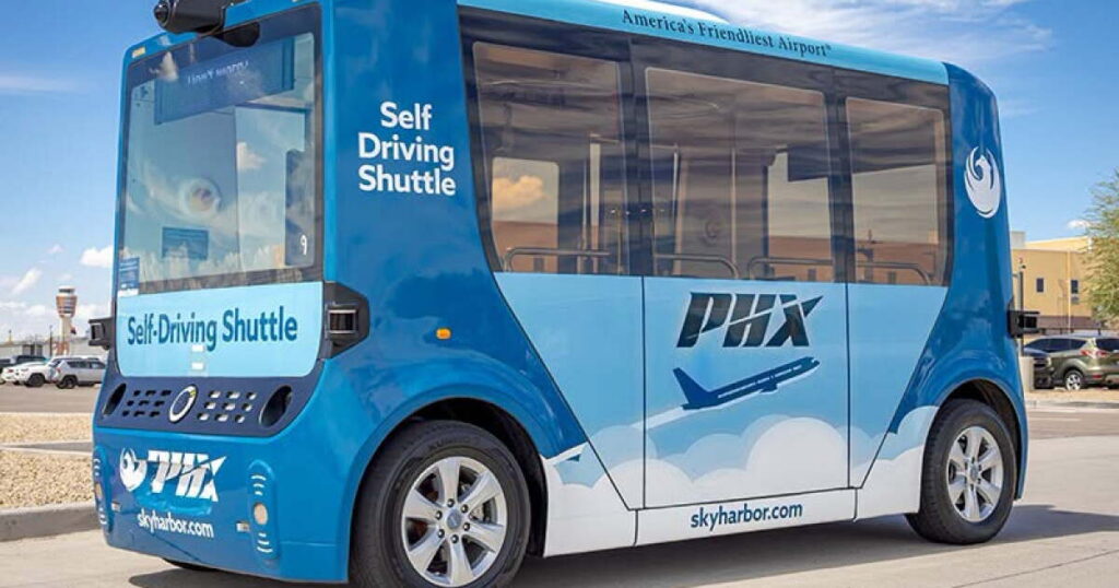 Phoenix Sky Harbor debuts autonomous shuttle for parking lot